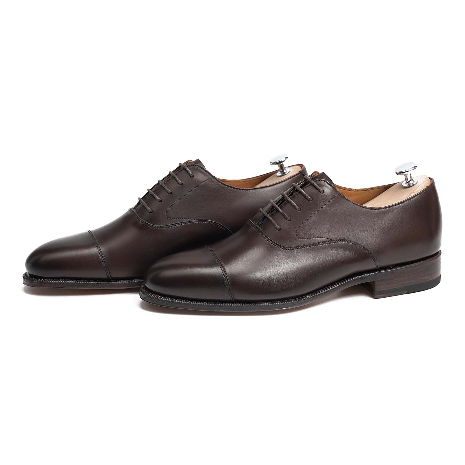 Brown Oxford shoes cap toe for men Miller Brown. Perfect Ceremony shoes