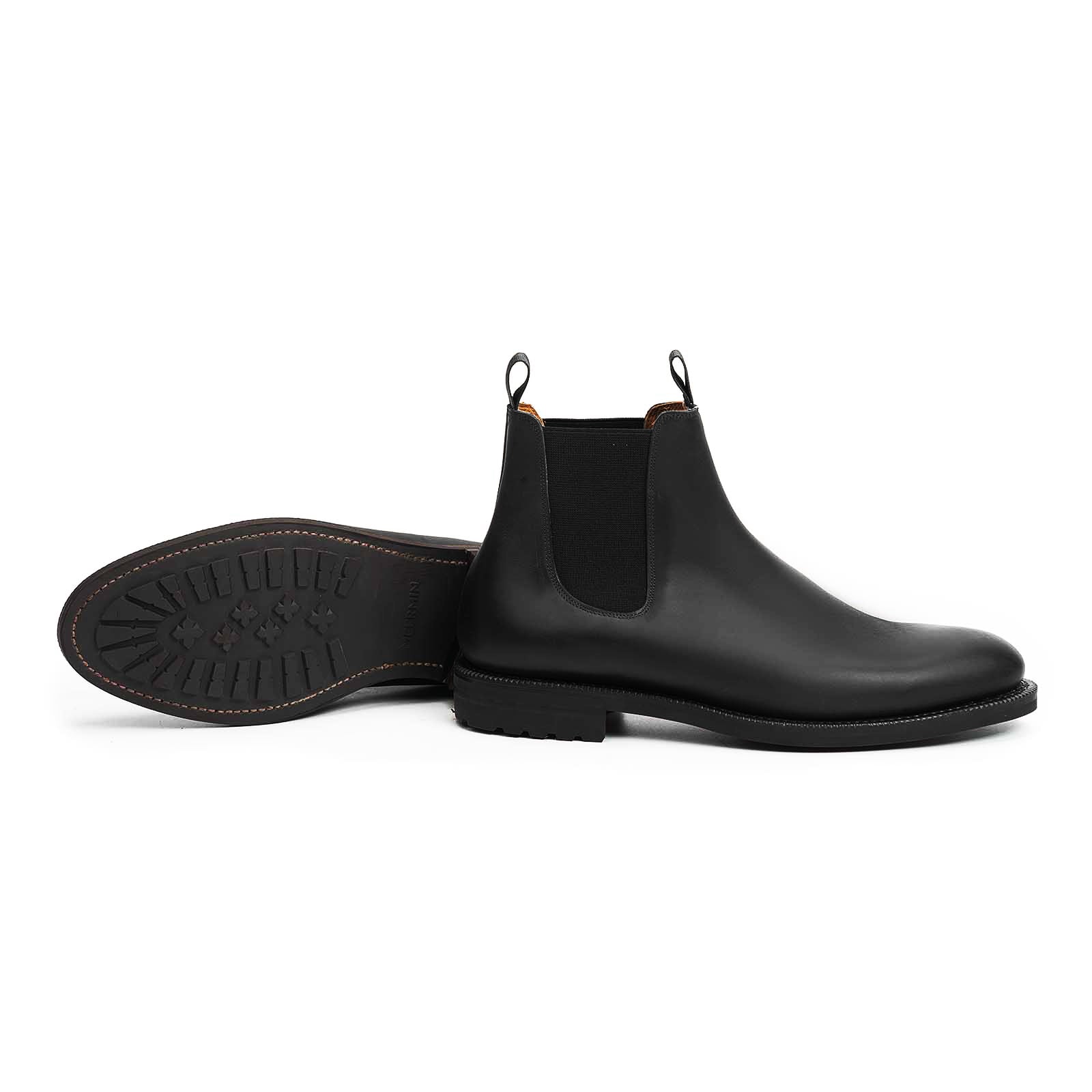 514015 - BLACK WAXY CALF - E – Meermin Shoes - North America