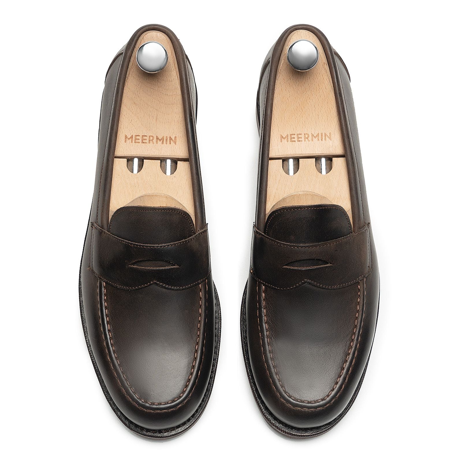 514040 - BROWN WAXY CALF - E – Meermin Shoes - North America