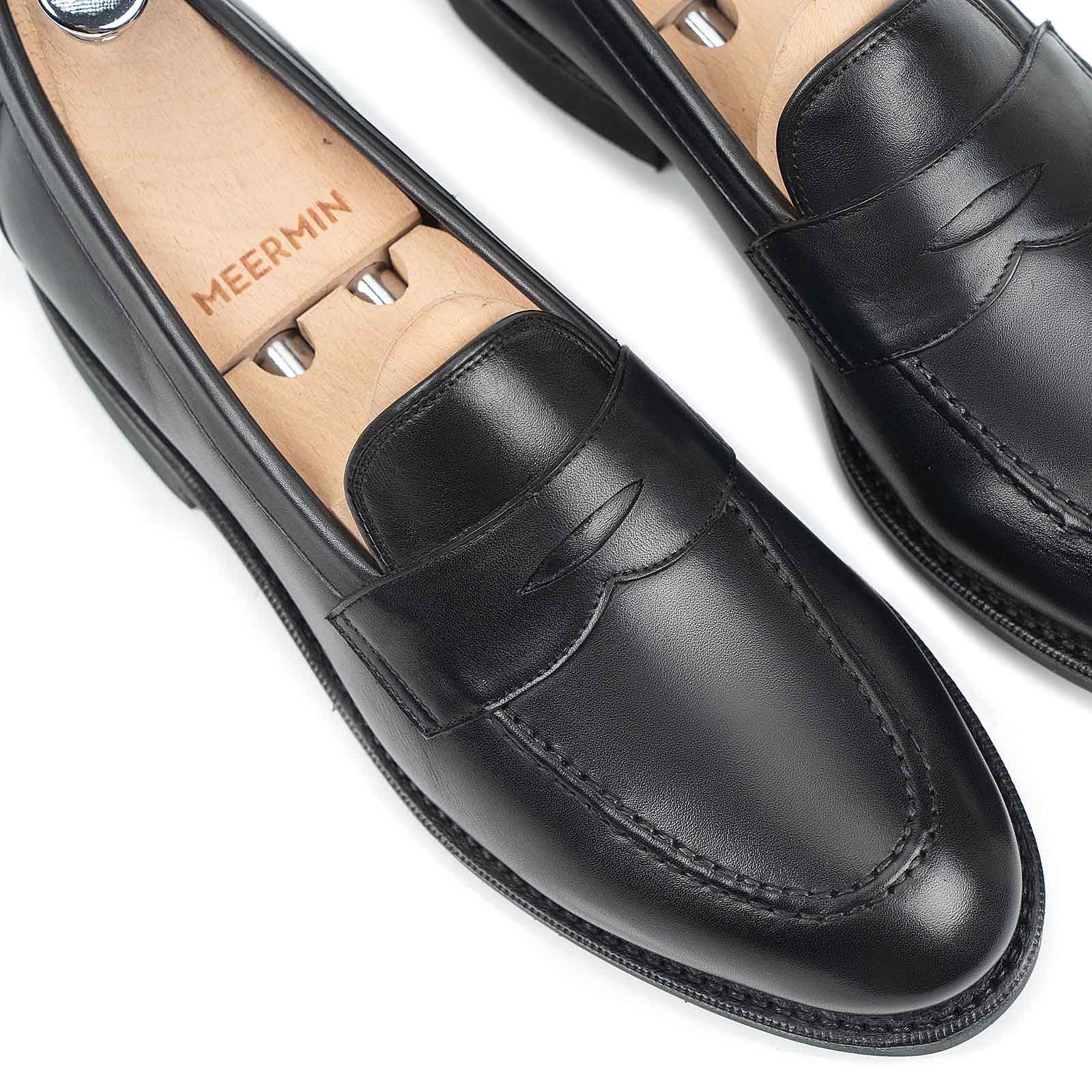 514045 - BLACK SILKCALF - E – Meermin Shoes - North America