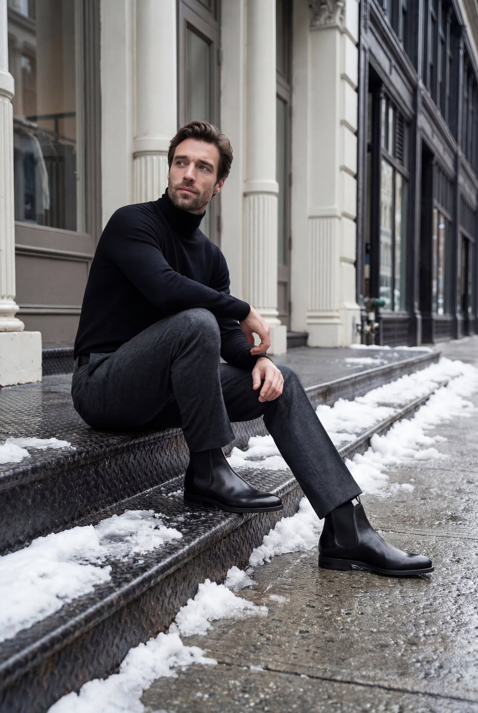 Black Wholecut Chelsea Winter Edit