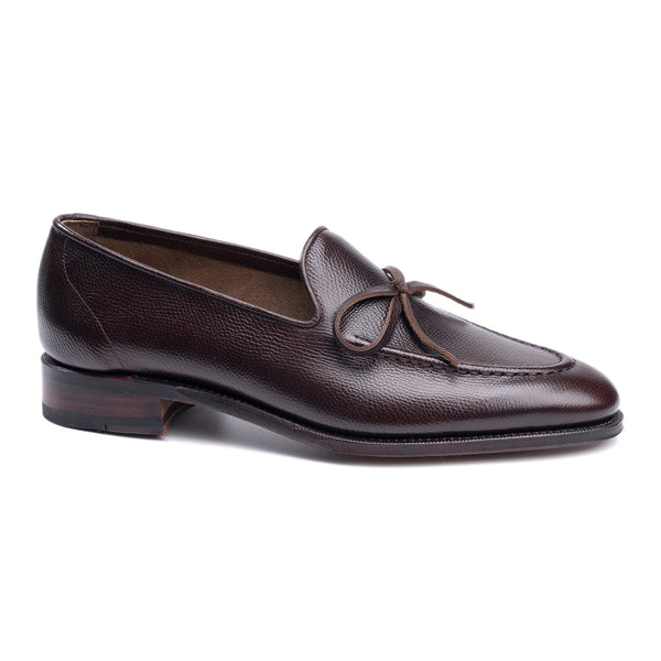 Black Patent Classic Loafer with Gold Bar & Tassel Detail