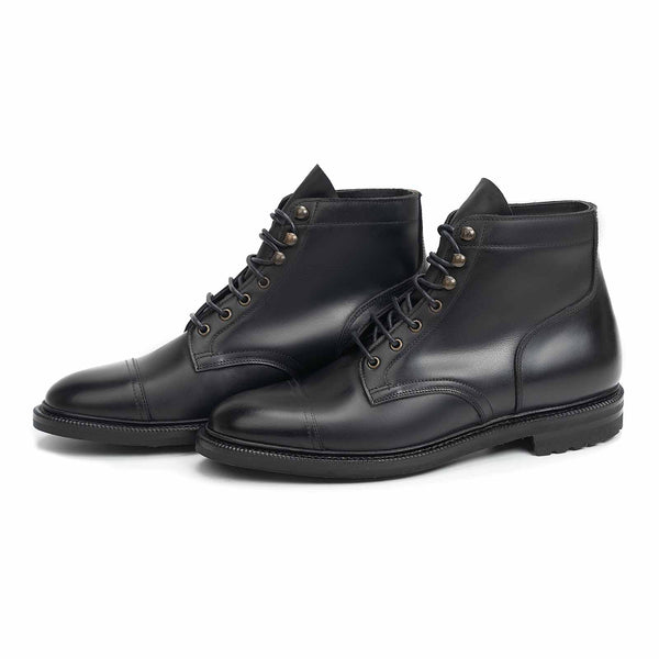 514386 - BLACK WAXY CALF - E – Meermin Shoes - North America